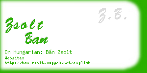zsolt ban business card